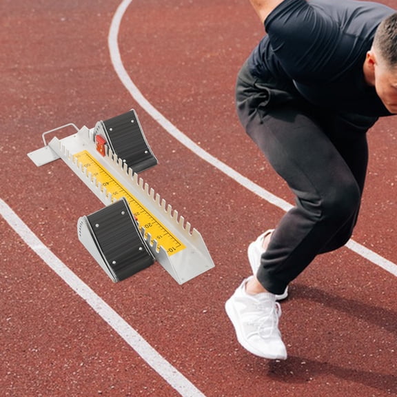 Professional Track Starting Block, 9.44lbs Lightweight Design, 12 Anti-Slip Nails Base, Clear Scale Positioning, Perfect for Indoor/Outdoor Tracks, Gyms, and Pro Athletes