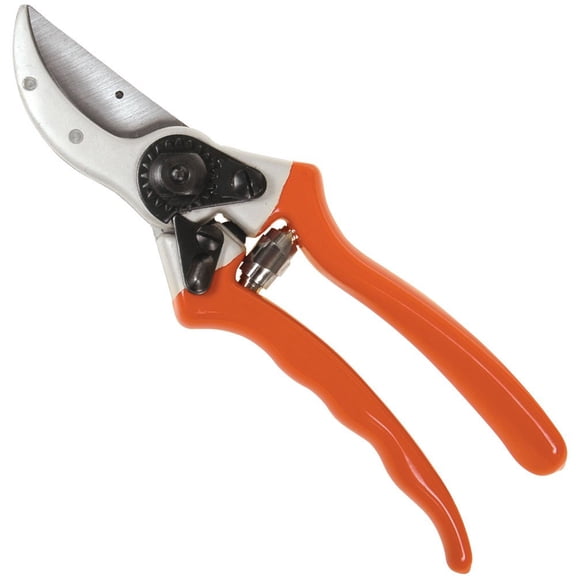 Professional Traditional Bypass Pruners, 1 Inch Cutting Size, Garden Shears with Wire Cutter Feature, Comfortable Grip for Extended Use, Red