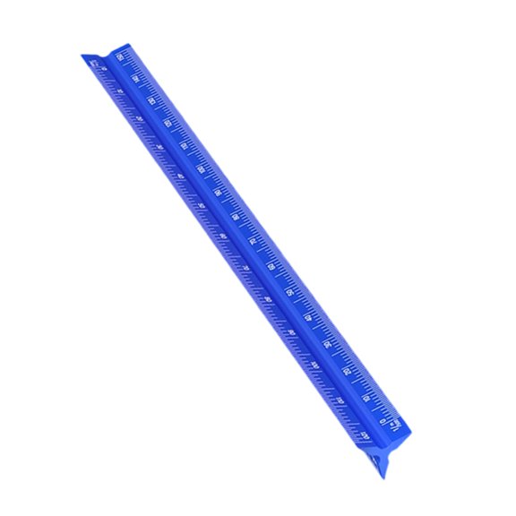 Professional Triangular Scale Aluminum Engraved Markings 320mm for Architects
