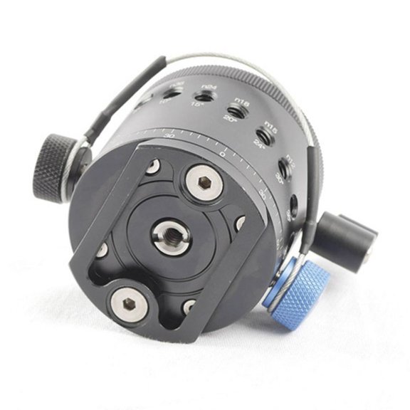 Professional Tripod Head Quick Release Plate,Panoramic Indexing Rotators, 10Click Stops, Unisex, Aluminum Alloy