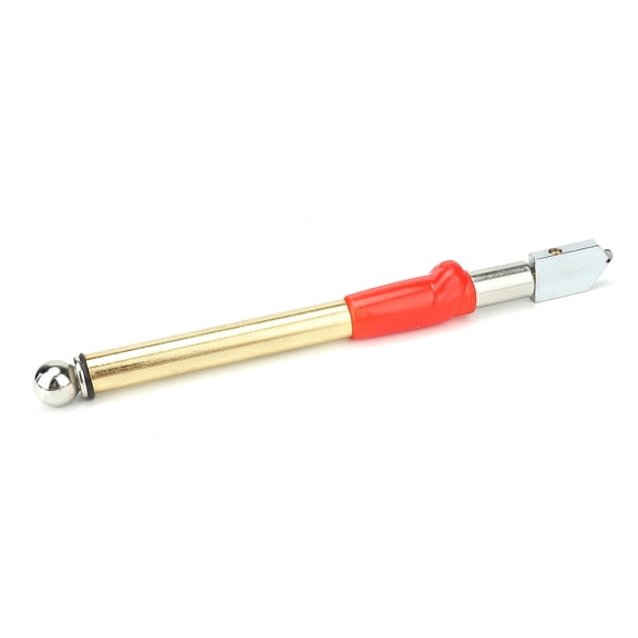 Professional Tungsten Carbide Alloy Steel Roller Glass Tile Cutter Heavy Duty Manual Mirror Cutting Tool with Ergonomic Metal Handle and Precise Score Wheel 7.1 Inches / 18.0 cm Length