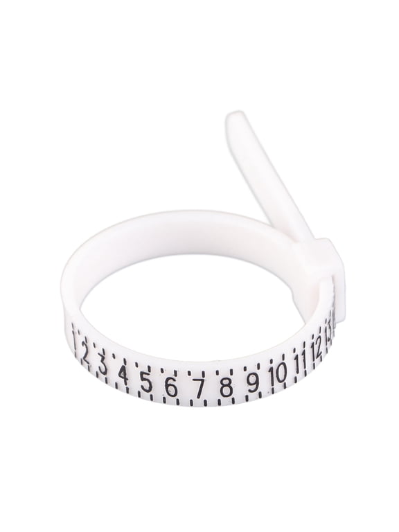 Professional US Ring Sizer Measure Tool Finger Gauge Scale for Wedding Rings, Plastic Finger Stick Size Tester for Men and Women, Accurate Measurement Tool for Jewelry Sizing 1 to 17, White, 1 Count