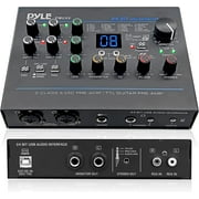 Professional USB Audio Interface with MIC/LINE, Guitar, AUX Stereo and RCA Inputs, Phone/Stereo/Monitor Outputs