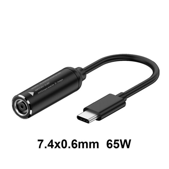 Professional USB C Connector DC to Type C Converter Power Adapter PD 65W 7.4X0.6MM