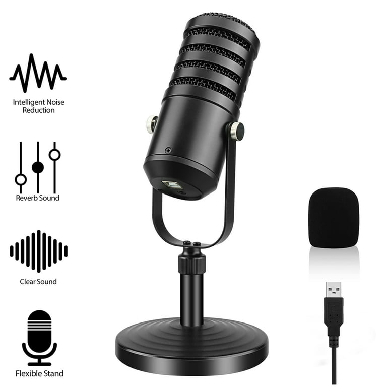 Professional USB Condenser Microphone, NASUM Noise Reduction Recording  Microphone, Desktop Computer Mic for Studio Podcasting, Chatting, Voice  over, Gaming, Streaming, Interview, Conference Call 