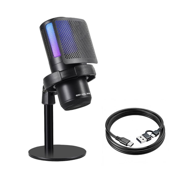 Professional USB Condenser Microphone with Noise Filter for Streaming Gaming