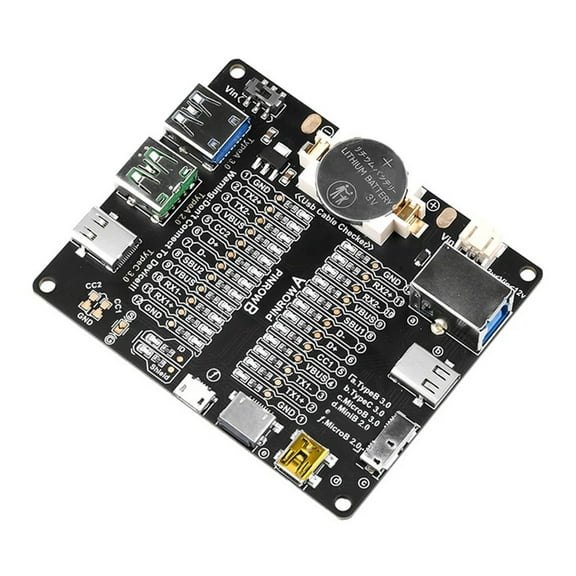 Professional USB Line Tester Diagnose For Data Cables Supports Type C 3.2 MicroB Interfaces 24 LED Visual