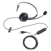 Professional USB Single Ear Headset Microphone Noise Cancelling with Clear Sound