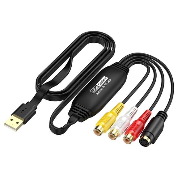 Professional USB Video Capturing Card HDTV VCR Sound Recording Adapter USB Video Converter for Laptop Desktop