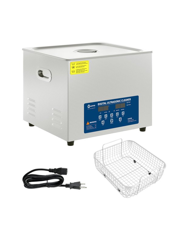 Professional Ultrasonic Cleaner 22L 40kHz with Heated & Timer, Industrial Ultrasonic Cleaning Machine for Jewelry, Dentures, Lab Parts, Tools, Stainless Steel Tank with Basket