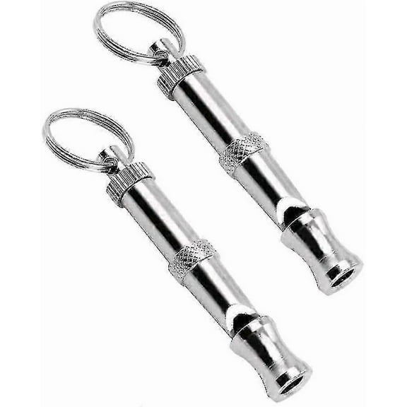 Professional Ultrasonic High Frequency Dog Whistle (2-pack) Silver