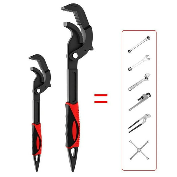 Professional Universal Multi-Function Wrench Tool with High-Carbon Steel Construction, 14-60mm Jaw Range for Plumbing, Mechanical, and Home Repair Projects(Multicolor)，Ccwuwei