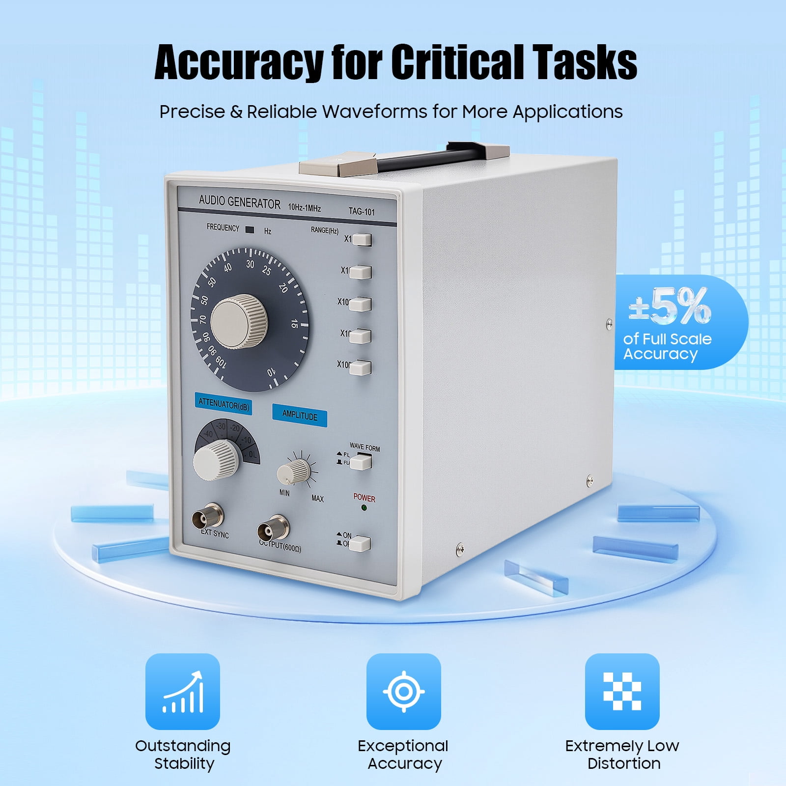 Professional Upgraded Signal Generator, High Precision Function Signal ...