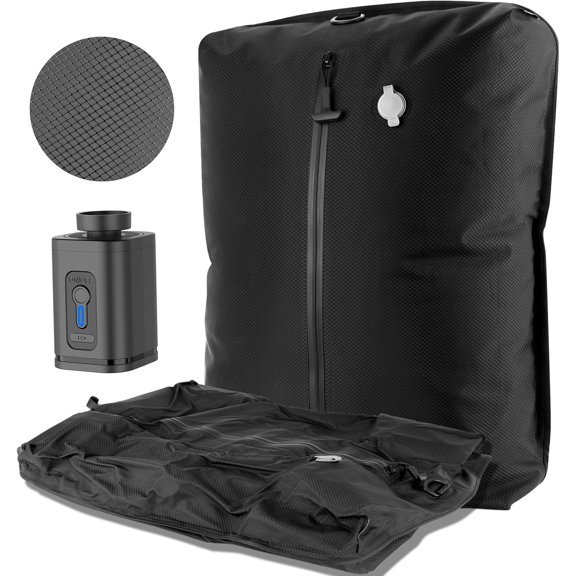 Professional Vacuum Bags for Travel with Wireless Pump, IP67 Reusable Compression Bags for Suitcases and Backpacks - Space Saver, Lightweight & Durable (2PC + Pump)