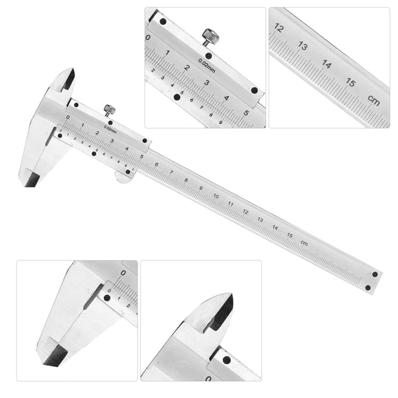 Professional Vernier Caliper Professional Stainless Steel Vernier Caliper 0-150mm Sliding Gauge Measurement Tool Inside Outside Depth Step Micrometer Measuring