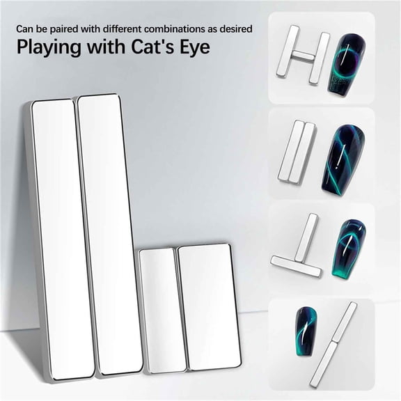 Professional Versatile Multi-Shape Cat Eye Nail Magnet Set, Reusable Strong Magnetic Nail Art Tools for Creating Vivid 3D Cat Eye Effects with Gel Polish, Home & Salon Manicure Accessories