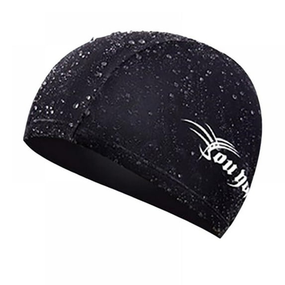 Professional Version Polyester Breathable Non-Waterproof Cloth Fabric Swim Cap Swimming Hats Bathing Cap for Water Sports