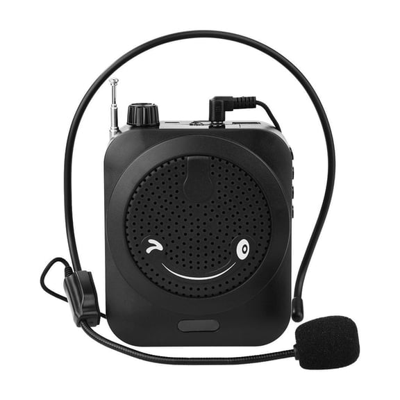 Professional Voice Amplifier Mini Voice Speaker with Earhook Microphone Support FM Radio/One-buttons Recording for Teacher ,Easy to Operate