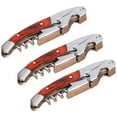 thumbnail image 1 of Professional Waiter Corkscrew Wine Key for Bartenders Set of 3,With Long Rosewood Handle Stainless Steel Handle Wine Opener for Bar Restaurant Waiters, Sommelier, Bartend, 1 of 5