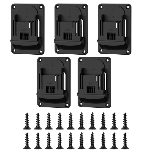 Professional Wall Mount Brackets 5 Pack For 18V Electric Tool ABS Construction Space Saving Vertical Storage