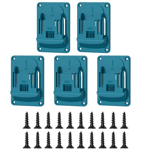Professional Wall Mount Brackets 5 Pack For 18V Electric Tool Solid ABS Construction Space Saving Vertical Storage