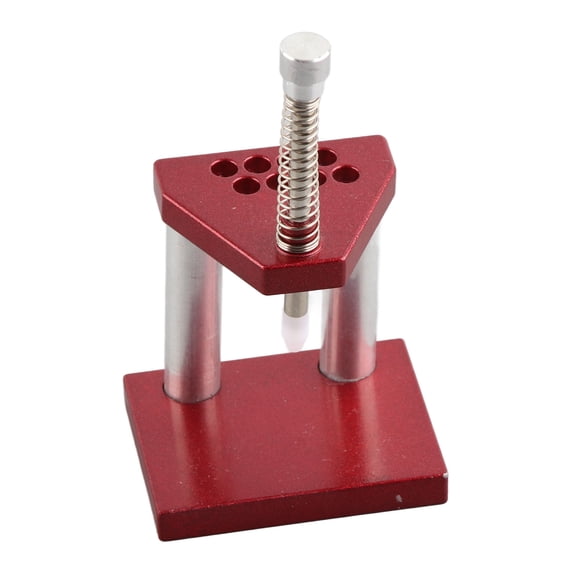 Professional Watch Hand Plunger Remover Set for Wristwatch Repair and Watchmaker Tool, Red Hand Puller Lifter with 9 Plastic Dies 4.33x2.75 Inches / 11x7 cm Brass Aluminum Steel Alloys Material