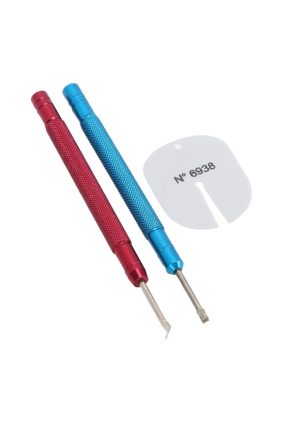 Professional Watch Hands Remover Needle Lever Alloy Steel Maintenance Repair Tool Set with Pin Pad for Watchmakers, Red & Blue, 2Pcs / 18.0 x 5.0 Inches / 45.7 x 12.7 cm