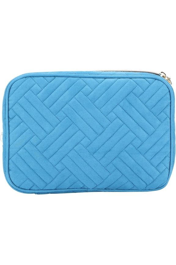 Professional Watch Storage Bag, Organizer Bag for Bands and Jewelry, Blue Pattern Cloth Portable Case with Large Capacity Travel Daily Use