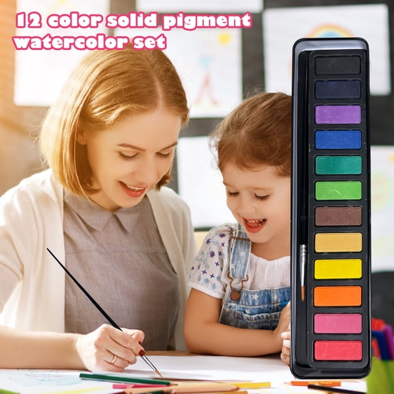 Professional Watercolor Box Paint Set with High Pigment Colors, Portable Art Painting Kit for Travel and Studio, Vibrant Watercolor Palette for Artists and Hobbyists Stationery Supplies