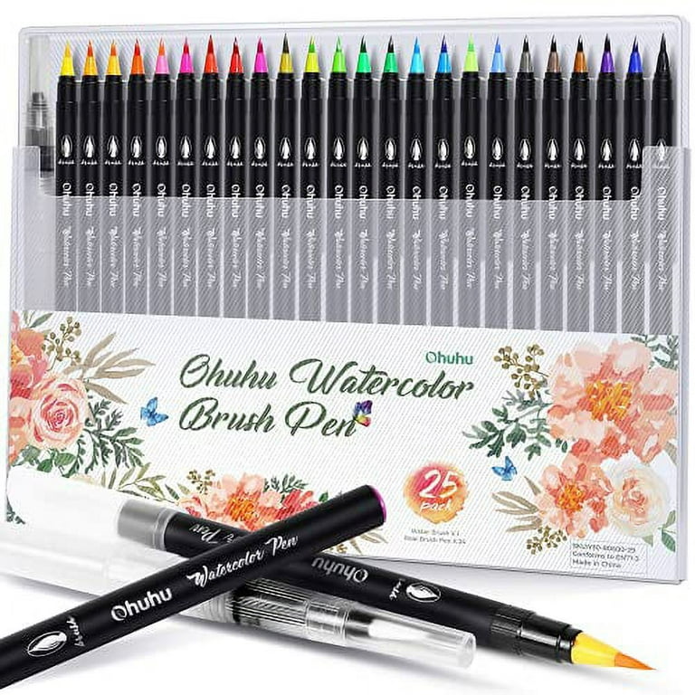  Ohuhu Dual Brush Pen Art Markers, Pastel, 24-Pack, Blendable,  Brush and Fine Tip Markers Perfect for Planners, Journals, Doodling,  Coloring, Calligraphy, Fine Art, Brush Lettering for Christmas Gift : Arts,  Crafts