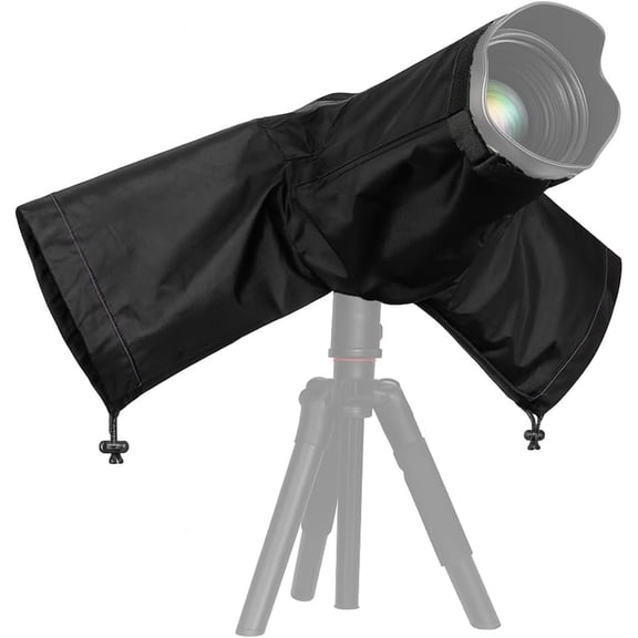 Professional Waterproof Camera Rain Cover, DSLR & SLR Weather Protector with Clear Window, Adjustable Drawstring Sleeves Secure Fit, Sleeve for Outdoor Photography