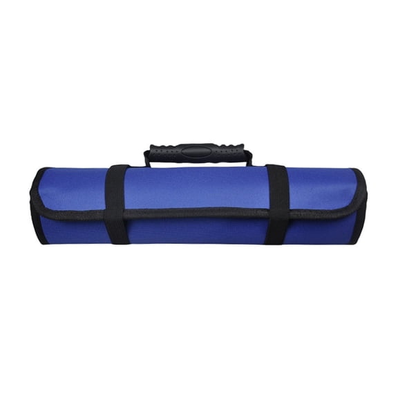 Professional Waterproof Tool Bag Featuring Rolling Up Design Reinforced Bottom and Organizational Features for Electricians