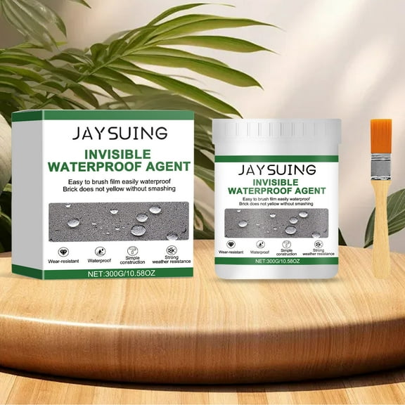 Professional Waterproofing Clear Penetrating Liquid Barrier 100ml/300ml | Multi-Surface Leak Repair Coating | Water-Resistant Transparent Adhesive with Application Brush | For Kitchen Bath Tile