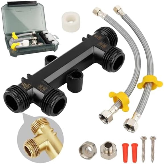 Professional Watts Grundfos Replacement Sensor Valve Kit - Black Coated Copper Core, Instant Hot Water Bypass System, Durable Upgrade Over Plastic Models, Complete DIY Installation Kit$$