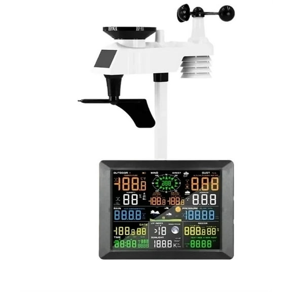 Professional Weather Station 0310 Internet Wireless with Outdoor Sensor Rain Gauge Forecast Wind ,High Precision