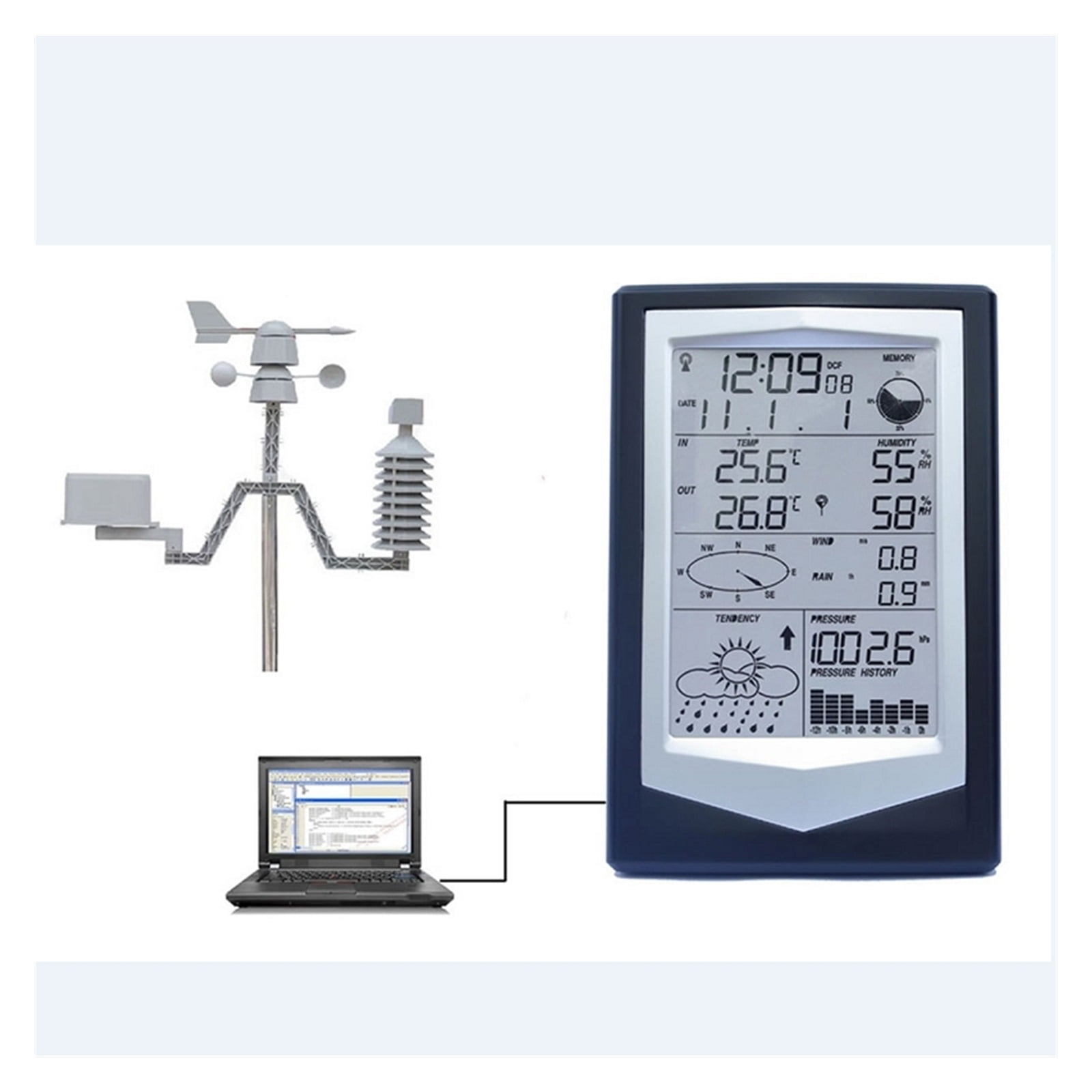 Professional Weather Station Household Wireless Thermometer Hygrometer Barometric Pressure Meteorometer ,Easy to Install
