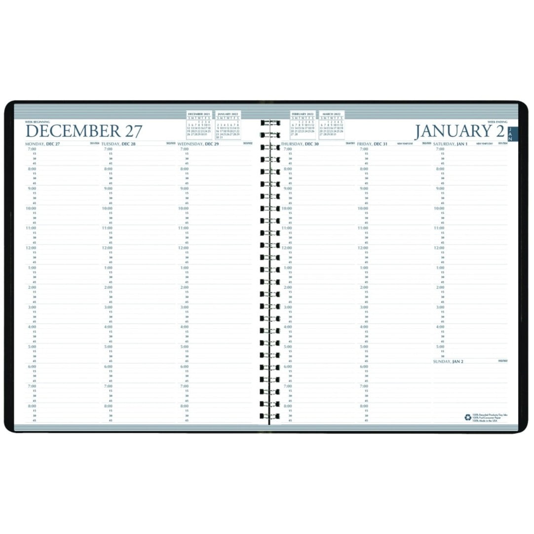 House of Doolittle Weekly Calendar Planner 2 Year Professional Black 8-1/2 x 11 Inches