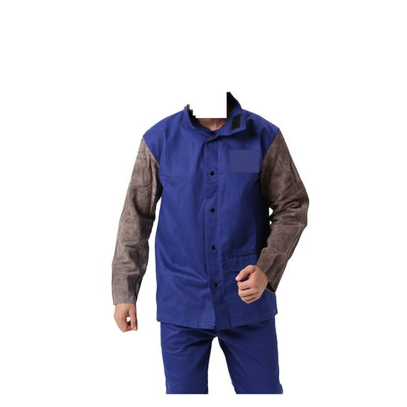 Professional Welding Jacket Leather Flame Resistant Cotton for Weld Spark Abrasion Clothing Worker Protection Apparel