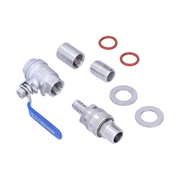 Professional Weldless Kettle Valve Kit 1/2 Inch BSP Ball Valve Stainless Steel Quick Connector Heavy Duty Homebrew Bulkhead Assembly for Beer Wine Brewing Pots