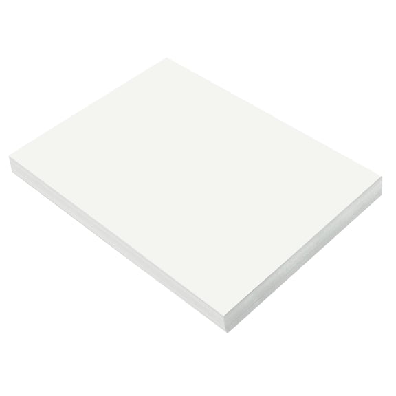 Professional White Construction Paper, Groundwood Material for Clean Artwork, Ideal for Students, Teachers, and Creative DIY Projects