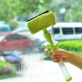 thumbnail image 1 of Professional Window Cleaner Kit - 42cm Double Sided Squeegee with Water Sprayer - Streak Free Glass Cleaner for High Windows (Green, Refillable), 1 of 7