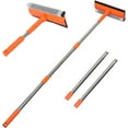thumbnail image 1 of Professional Window Squeegee,2 in 1 Squeegee Window Cleaner with Long Stainless Steel Handle,Sponge Car Window Squeegee for Gas Station, Glass,Shower, 1 of 6