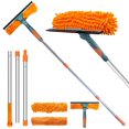 thumbnail image 1 of Professional Window Squeegee, 2 in 1 Window Cleaner with 51'' Long Extension Handle, Window Cleaning Tool Kit for Indoor/Outdoor Window and Car Glass, 1 of 9