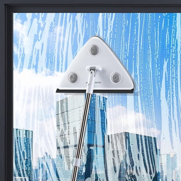 Professional Window Squeegee, 3 in 1 Wall Cleaner Mop with Adjustable 78" Long Handle, 360°Ceiling Cleaner Tool Duster with 6 Replacement Pads, Wall Washer Cleaning Tool for Walls/Glass/Window