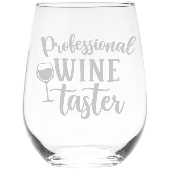 C&M Personal Gifts 17 oz Professional Wine Taster Funny Stemless Wine Glass