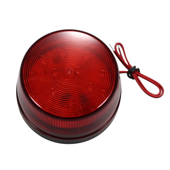 Professional Wired Strobe Flash Alarm Siren Signal Safety Emergency Flashing Warning Red LED Light 12V / 120mA Rainproof for Security Sentries Entryways (2.9 Inches / 7.4 cm)