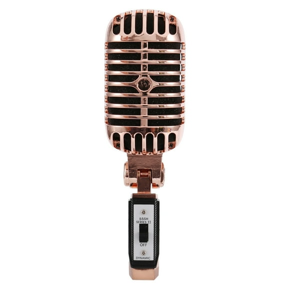 Professional Wired Vintage Classic Microphone Dynamic Vocal Mic Microphone for Live Performance Karaoke( Gold)