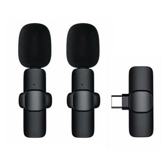 Professional Wireless Lavalier Lapel Microphone for Android Computer - Cordless Omnidirectional Condenser Recording Mic,2pack,Type-C,G179575