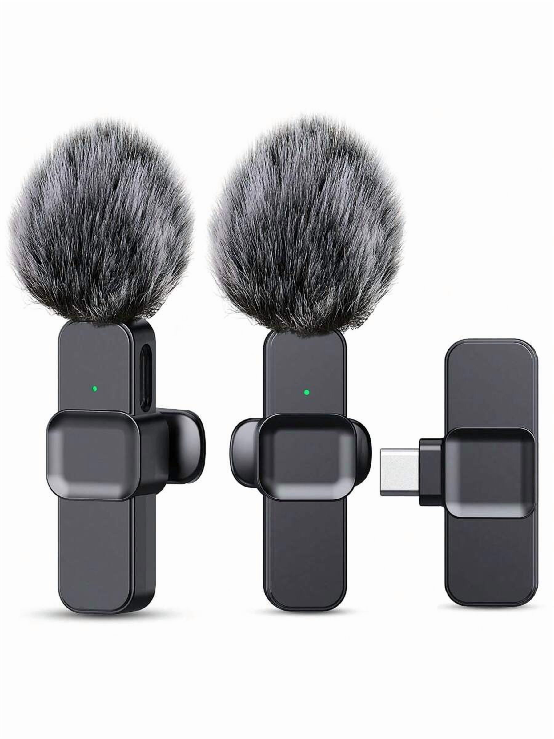 Professional Wireless Lavalier Microphone For Smartphone, Plug-Play Wireless Microphone For Video/Audio Recording, Clip On Lapel Mic For Interview/Vlog/Teaching