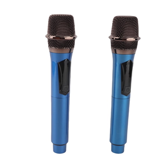 Professional Wireless Microphone Handheld Dynamic Karaoke Mic System 1 for 2 with LED Display for Outdoor Home Conference TV KTV Singing 12.2 x 7.8 Inches / 31.0 x 20.0 cm Blue
